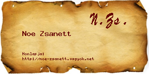 Noe Zsanett névjegykártya