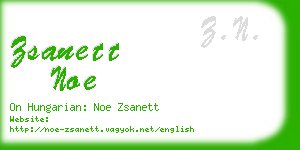 zsanett noe business card